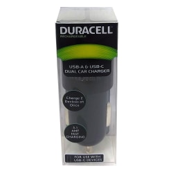 Duracell® Dual Car Charger, Black, LE2318