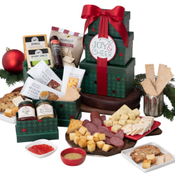 Gourmet Gift Baskets Holiday Meat And Cheese Tower