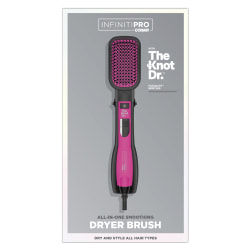 Conair InfinitiPRO by Conair with The Knot Dr. All-in-One Smoothing Dryer Brush, Pink/Black, Each