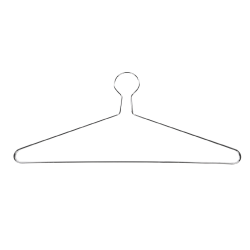 CSL Closed Loop Perma Clothes Hangers, 17", Chrome, Pack Of 50 Hangers