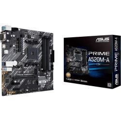 Asus Prime A520M-A/CSM Desktop Motherboard - AMD A520 Chipset - Socket AM4 - Micro ATX - 128 GB DDR4 SDRAM Maximum RAM - UDIMM, DIMM - 4 x Memory Slots - Gigabit Ethernet - HDMI - 4 x SATA Interfaces