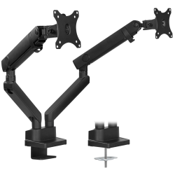 Mount-It MI-2672 Dual Monitor Arms, 19"H x 45"W x 2"D, Silver