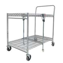 Bostitch® Large Stow-Away Folding Cart, 39" x 23-1/2" x 37-1/2", Chrome