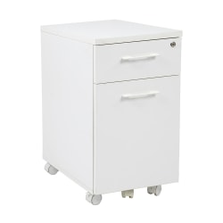 Office Star™ Prado 20"D Lateral Mobile File Cabinet, White