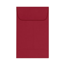 LUX Coin Envelopes, #1, Gummed Seal, Garnet, Pack Of 50