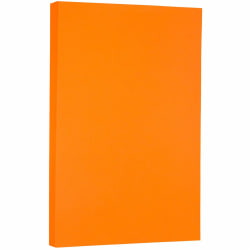 JAM Paper® Legal Color Paper, Mandarin Orange, Legal (8.5" x 14"), 100 Sheets Per Pack, 24 Lb, 30% Recycled