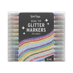 Brea Reese Dual-Tip Markers, Glitter, Pack Of 12 Markers