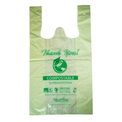 Natur Shopping Bags, Medium Size, Green, Case Of 500 Bags