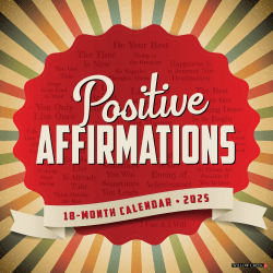 2025 Willow Creek Press Wall Calendar, 12" x 12", Positive Affirmations, January 2025 To December 2025, 46296