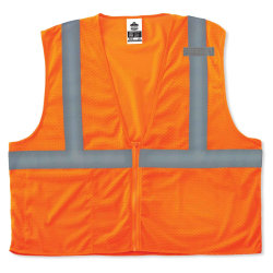 Ergodyne GloWear Safety Vest, Type R Class 2 Economy Mesh, XS, Orange, 8210Z