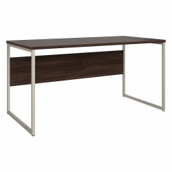 Bush Business Furniture Hybrid Computer Table Desk With Metal Legs, 60"W x 30"D, Black Walnut, Standard Delivery