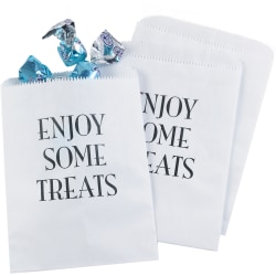 Taylor Party/Event And Ceremony Treat/Favor Bags, 5-3/4" x 7-1/2", Enjoy Some Treats, Box Of 25 Bags