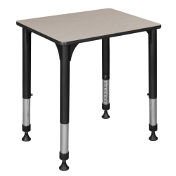 Regency 26"W Rectangular Adjustable Height School Student Desk, Maple