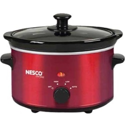 Nesco 1.5 Quart Slow Cooker (Metalic Red) - 120 W1.50 quart - Metallic Red