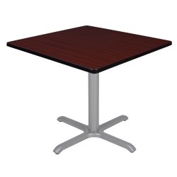 Regency Cain Square X-Base Breakroom Table, 29"H x 36"W x 36"D, Mahogany/Gray, TB3636MHGY