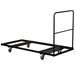 Flash Furniture Folding Table Dolly for Rectangular Folding Tables, 52-1/4"H x 31-3/4"W x 74"D, Black