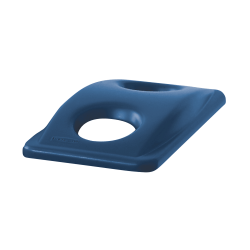 Rubbermaid Commercial Slim Jim Bottle/Can Recycling Top - Rectangular - Blue - 1 Each