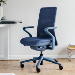 Branch Furniture Verve Seating Ergonomic Fabric Mid-Back Task Chair, Cobalt