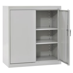 Sandusky Classic Series Medium-Duty Assembled Counter-Height Storage Cabinet, 36"H x 36"W x 24"D, Dove Gray