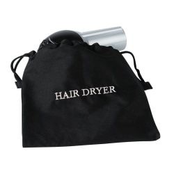 Hospitality 1 Source Hair Dryer Bags, Fire Retardant, 6" x 11", Black/White, Case Of 100 Bags