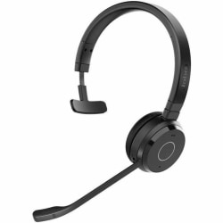 Jabra Evolve 65 TE Headset - Microsoft Teams Certification - Mono - Wireless - Bluetooth - 100 ft - 20 Hz to 20 kHz - Over-the-head, On-ear - Monaural - Supra-aural - Electret Condenser, Uni-directional Microphone - Black