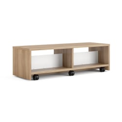 HON Storyline 18"H 1-Shelf Linear Dual-Sided Bookcase, Fawn Cypress/Designer White