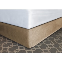Mattress Safe, Inc. Designer Décor® Collection Modern-Fit Bed Skirt, King, 14", Sawgrass Caramel, Total Qty 1, DBSKG14SGCRML