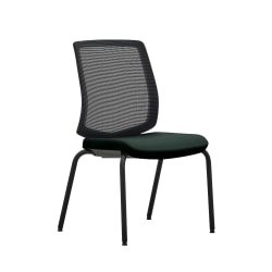 WorkPro® Expanse Antimicrobial Vinyl Guest Chairs, Black, Set Of 2 Chairs