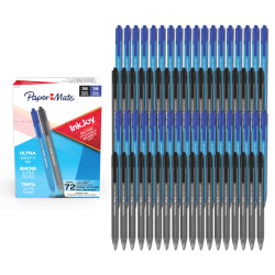 Paper Mate InkJoy 100RT Retractable Ballpoint Pen, 1.0mm Medium Point, Assorted 72ct Black and Blue Ink