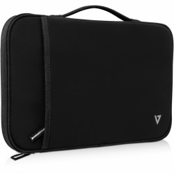 V7 CSE12HS-BLK-9N Carrying Case (Sleeve) for 12" MacBook Air - Black - Neoprene Exterior Material - Fleece Interior Material - Handle, Shoulder Strap - 9.7" Height x 13.2" Width x 1" Depth