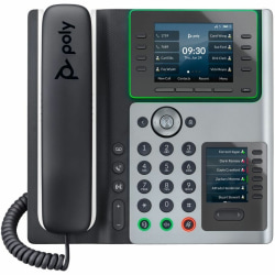 Poly Edge E400 IP Phone and PoE-enabled GSA/TAA - 3.5" LCD - 2 x Network (RJ-45) - PoE Ports