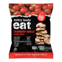 Every Body Eat Cranberry Vanilla Cookie Bites, 1.1 Oz, Total Qty 20