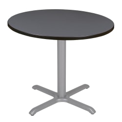 Regency Cain Square X-Base Breakroom Table, 29"H x 36"W x 36"D, Gray/Gray, TB36RNDGYGY