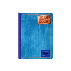 Norma Notebook, Jean, 3rd Grade Calligraphy, 7-1/2" x 9-3/4", 100 Sheets, Blue, Total Qty 1