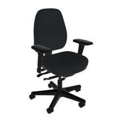Sitmatic Beta² Small Scale Ergonomic Fabric Mid-Back Task Chair, Black, BET22SE7L21201