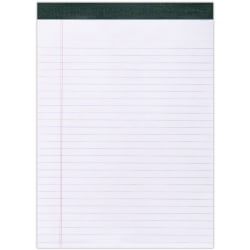 Roaring Spring Legal Pads, 40 Sheets, 8 1/2" x 11 3/4", 30% Recycled, White, Pack Of 12