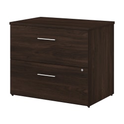 Bush Business Furniture Office 500 36"W 2-Drawer Lateral File Cabinet, Black Walnut, Standard Delivery - Partially Assembled