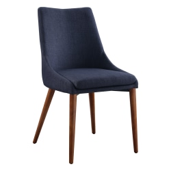 Office Star™ Palmer Fabric Dining Accent Chairs, Navy, Pack Of 2 Chairs