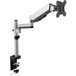 V7 DM1TA-1N Mounting Arm for Monitor, Display - Silver - V7 Touch Adjust Monitor Mount - Desk Mount Monitor Arm - DM1TA1N