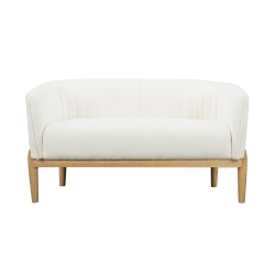 Lifestyle Solutions Fritz Loveseat, Boucle, 29-7/8"H x 55-1/2"W x 25-1/5"D, Ivory/Natural