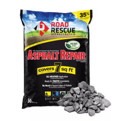 Road Rescue Asphalt Repair Bags, 7 Sq. Ft., 50 Lb, Pallet Of 62 Bags