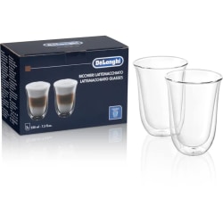De'Longhi DeLonghi 2 Lattemacchiato Double Wall Glasses DLSC312 7.44 fl oz Borosilicate Glass Coffee 2 / Set