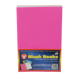 Hygloss Mighty Brights™ Paperback Blank Books, 5" x 8", 32 Pages (16 Sheets), Assorted Colors, Pack Of 10, Case of 2