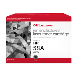 Office Depot® Brand Remanufactured Black Toner Cartridge Replacement For HP 58A, OD58A