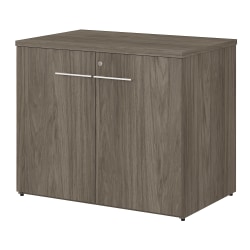 Bush Business Furniture Office 500 36"W Storage Cabinet With Doors, Modern Hickory, Standard Delivery