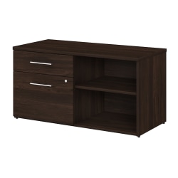 Bush Business Furniture Office 500 Low Storage Cabinet With Drawers And Shelves, Black Walnut, Standard Delivery