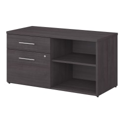 Bush Business Furniture Office 500 Low Storage Cabinet With Drawers And Shelves, Storm Gray, Standard Delivery