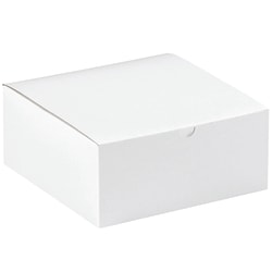 Office Depot® Brand Gift Boxes, 8"L x 8"W x 3 1/2"H, 100% Recycled, White, Case Of 100