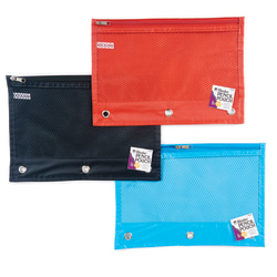 Charles Leonard Pencil Pouches, 11" x 8-1/2", Assorted Colors, Pack Of 24 Pouches