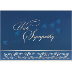 JAM Paper® Sympathy Card Set, With Sympathy, Set Of 25 Cards And 25 Envelopes